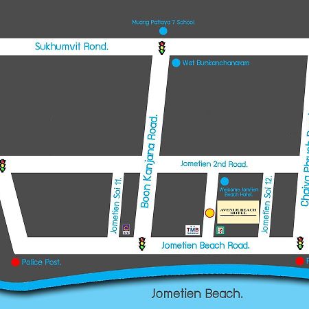 Avenue Beach Hotel Jomtien Beach Exterior foto