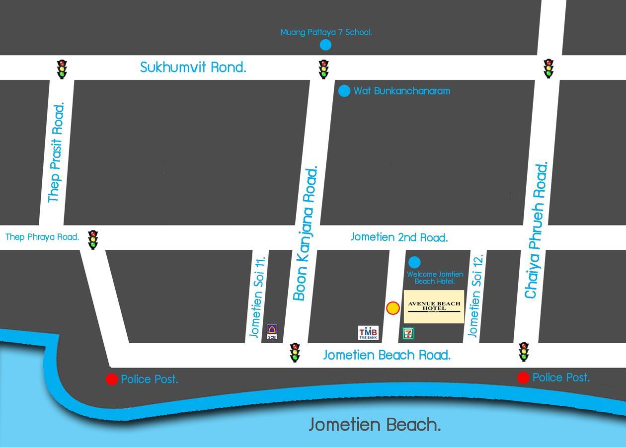 Avenue Beach Hotel Jomtien Beach Exterior foto